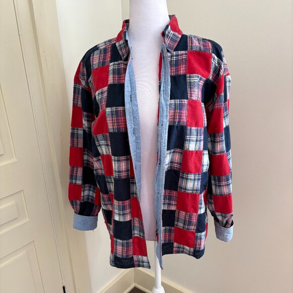 Rare Vintage Cotton Patchwork Blouse by Liz Sport - Picture 1 of 11